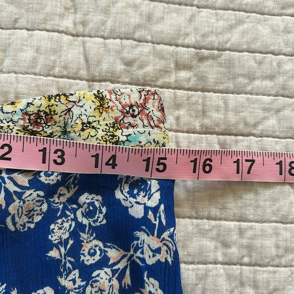 Free People Cherish boho floral patchwork viscose Maxi Skirt large - Picture 10 of 12